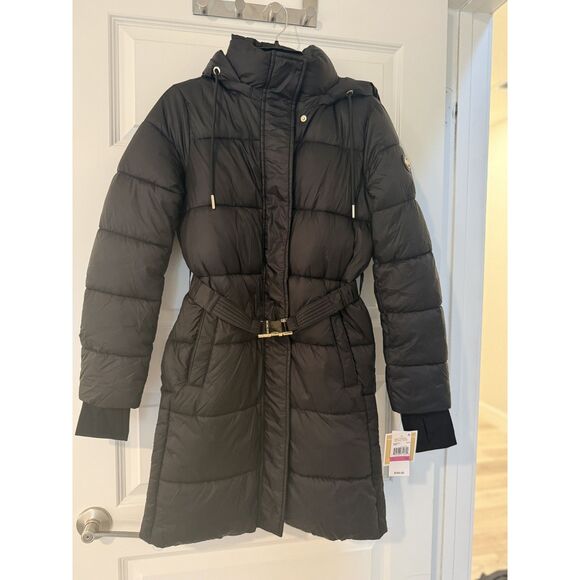 MICHAEL Michael Kors Women's Hooded Puffer Coat Black XXS - Picture 1 of 11